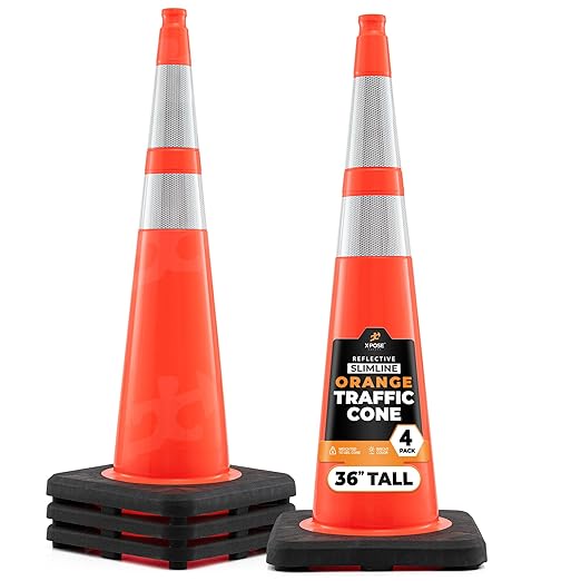 Xpose Safety 36 Inch Orange Slim Line Traffic Cones by XposeSafety
