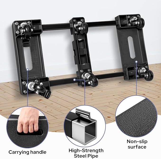 KEDSUM Furniture Dolly with 6 Swivel Casters, Expandable Moving Dolly, - Image 6