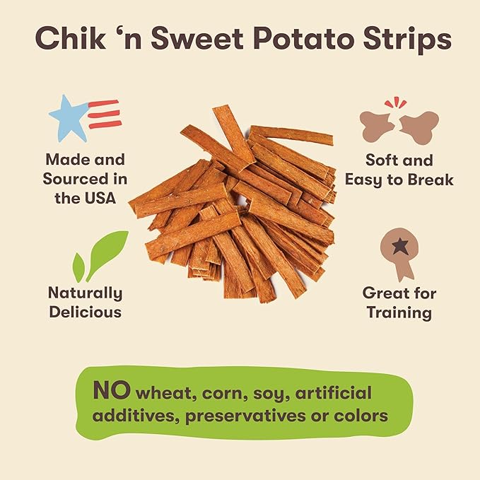 Pet 'n Shape Chik 'n Sweet Potato Strips Dog Treats– Made and Sourced in the - Image 3