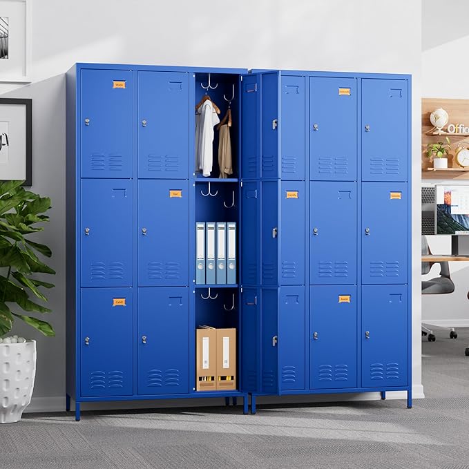 Employee Lockers with 9 Doors, Metal Locker - Image 2