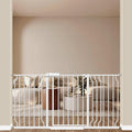 ALLAIBB Extra Wide Pressure Mount Baby Gate Auto Close White Metal Child Dog by ALLAIBB