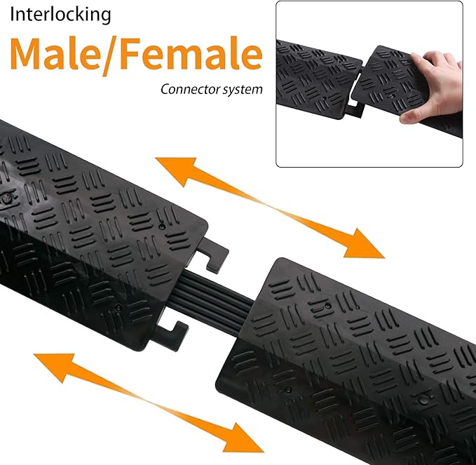 Small 3 Pack - Floor Cord Cover Cord Protector Drop Over Drop Trak Cable Ramp - Image 6