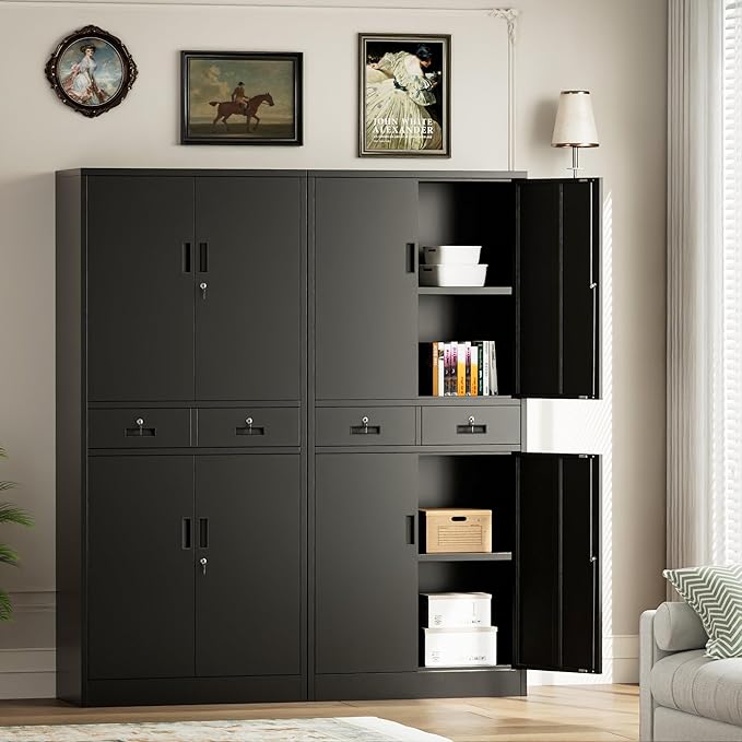 Metal Storage Cabinet，71" Garage Storage Cabinet - Image 2
