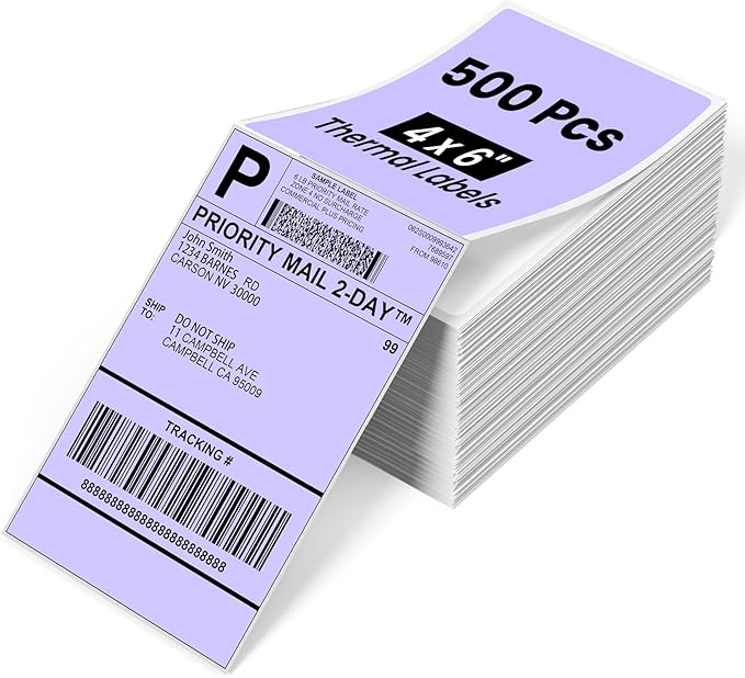 Phomemo 4x6 Thermal Labels for Shipping Label Printer by Phomemo