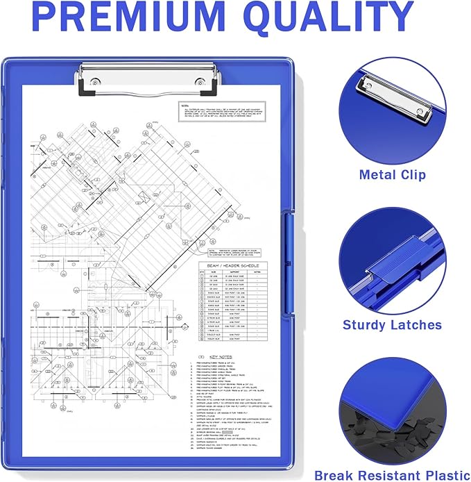 Rimilak Plastic Clipboard with Storage, Side Opening with 2 Compartment - Image 4