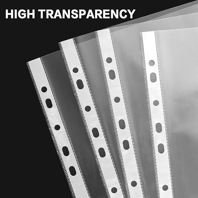 Sheet Protectors, HERKKA 900 Pack Heavy Duty Clear Plastic Page Protectors - Image 3