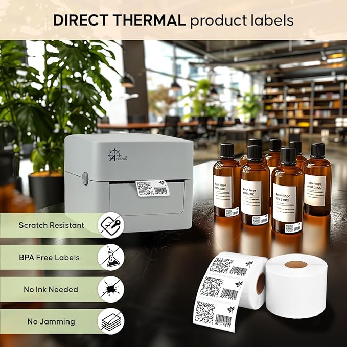 Arkscan 2 Rolls of 2.25 x 1.25 Direct Thermal Labels, Compatible - Image 3