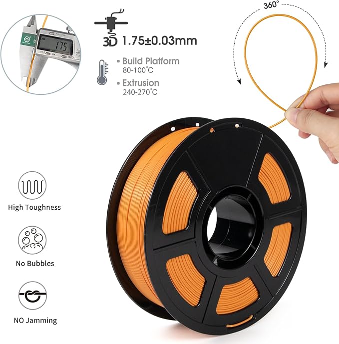 iSANMATE ASA Filament 1.75mm Camel 1KG, UV & Weather Resistant 3D Printer - Image 2