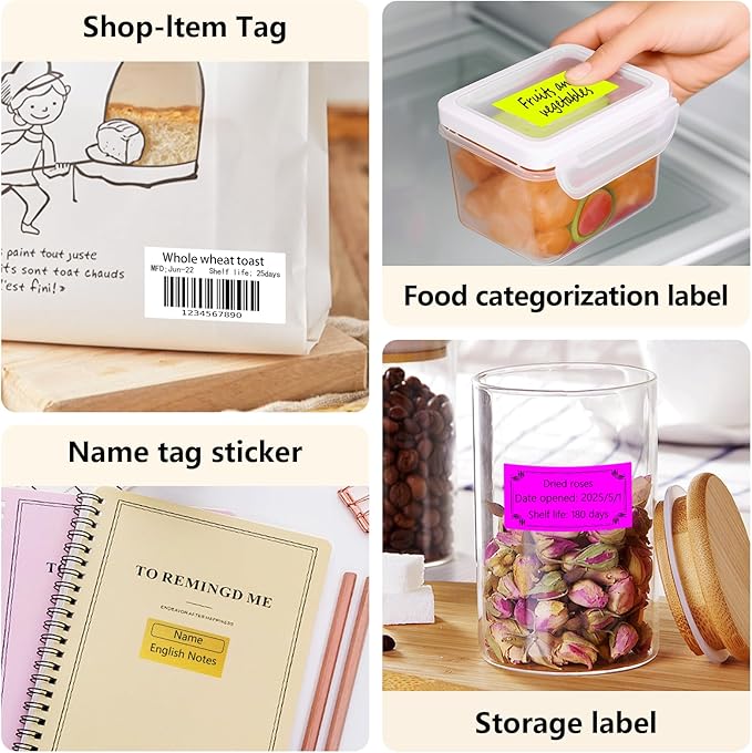 1x2 inch Blank Removable Freezer Labels Printable Rectangle Stickers 500PCS - Image 6