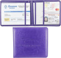 Car Registration and Insurance Holder, Premium Pu Leather Vehicle Glove Box by Miunice