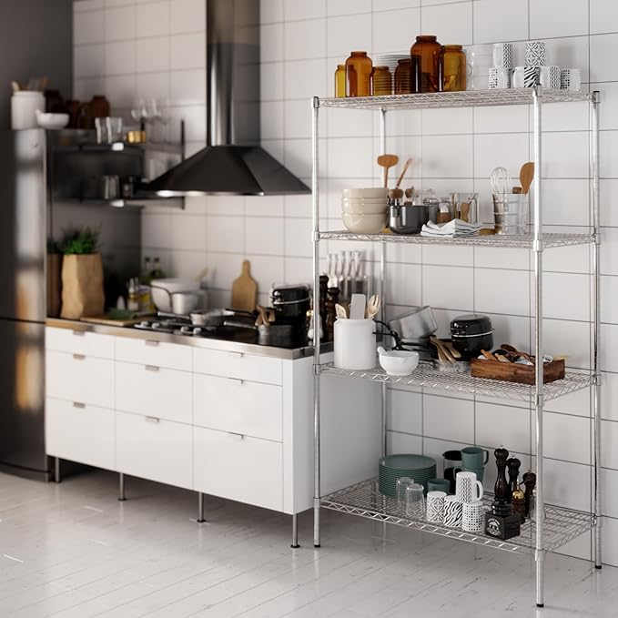 21" Deep x 42" Wide x 74" Height Wire Shelving Kit | 4-Tier | NSF Commercial - Image 5