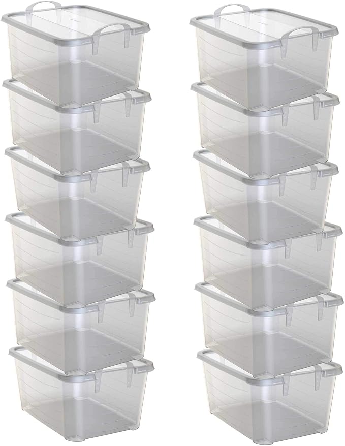 Life Story 12 Pack Light Duty Stackable Storage Bin, 55 Quart Home Organizer - Image 6