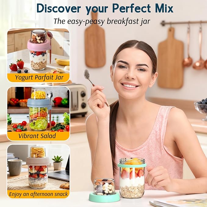 4 Pack Overnight Oats Containers - Image 6