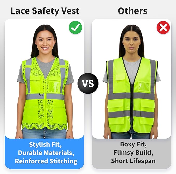 Lace-Mesh Safety Vest for Women & Men - Image 7