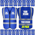 BeautyWill 10/20 Pack Custom Logo Safety Vest, Bulk High Visibility Class 2 by BeautyWill