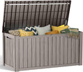 180 Gallon Resin Deck Box, Lockable Patio Outdoor Storage Box by OutdoorLivingPerfected