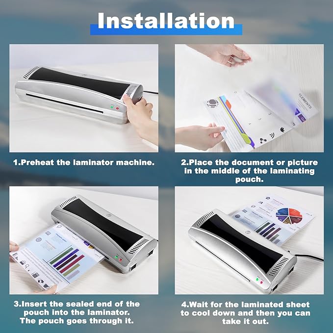 200 Pack Laminating Sheets, 5Mil 9" x 11.5" Laminating Pouches，Clear Thermal - Image 3