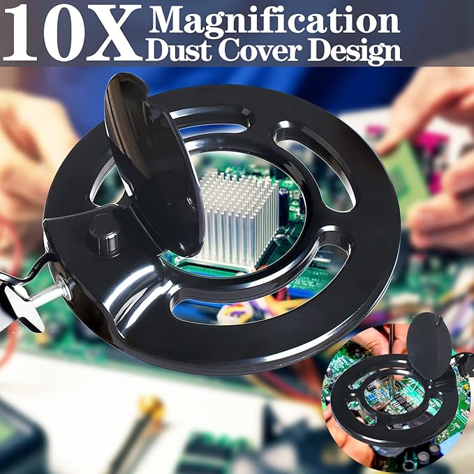 10X Magnifying Glass with Light, KIRKAS 2, 200 Lumens LED Magnifying Lamp with - Image 2