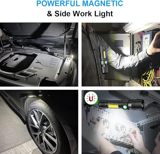 UV Flashlight Rechargeable, Waterproof LED Torch - Image 4