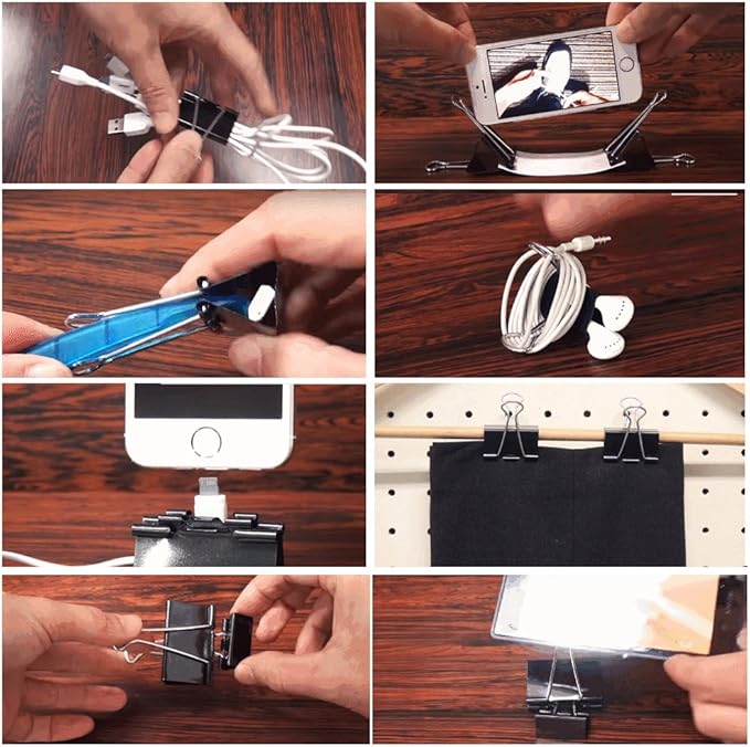 Binder Clips Paper Clamp for Paper-130 Pcs Clips Paper Binder Assorted Sizes - Image 5