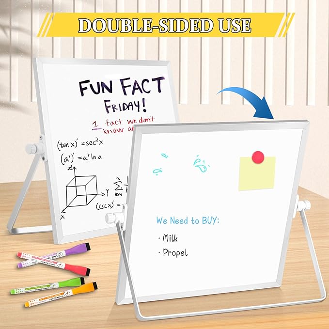 Dry Erase Magnetic White Board, Portable Small Whiteboard Set - Image 4