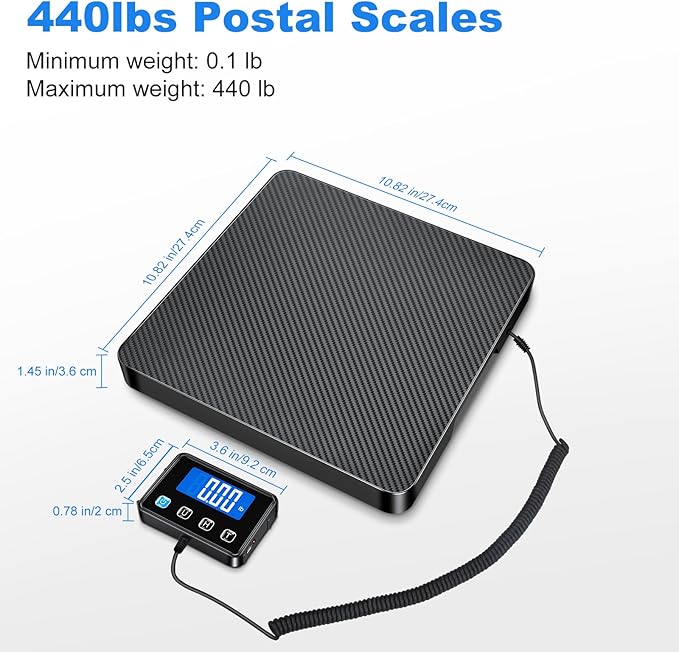 Shipping Scale, 440lb/0.5oz High Accuracy Digital Scale - Image 2