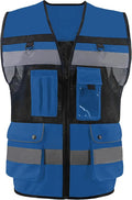 Safety Vest High Visibility Reflective Construction Vest by OPLERAI
