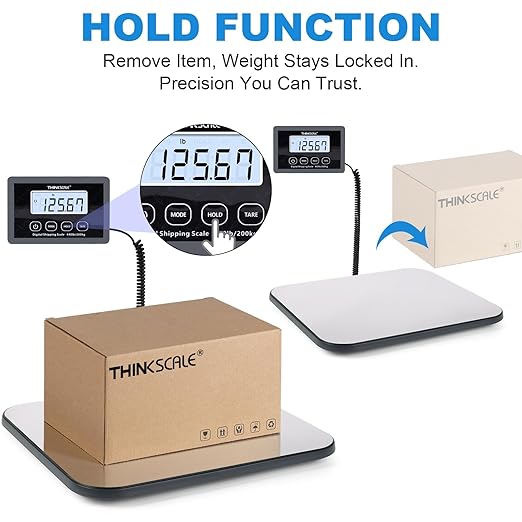 THINKSCALE Shipping Scale, 440lb/1oz Digital Postal Postage Scale - Image 3