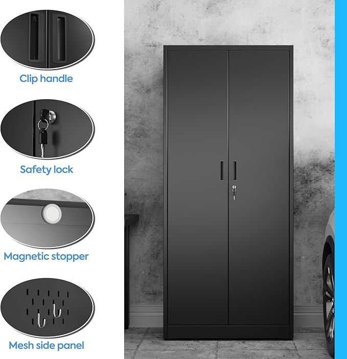 71.41" H Broom Closet Storage Cabinet - Image 3