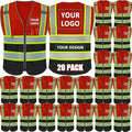 BeautyWill Custom Logo 10/20 Pack Safety Vest Class2 High Visibility Vest by BeautyWill
