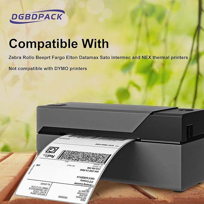 DGBDPACK Fanfold Direct Thermal Shipping Labels 4''x6'' 600 Labels/2 Stacks - Image 4