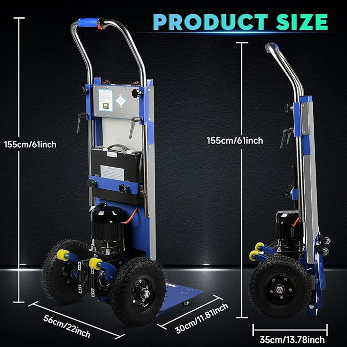 Electric Stair Climbing Dolly, 1250W Electric Stair Climbing Hand Truck - Image 5