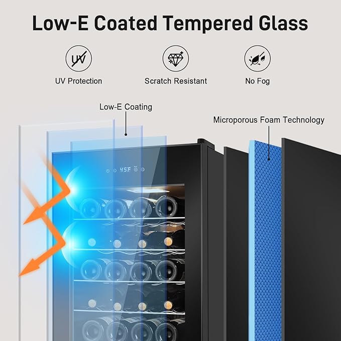 Tylza 24 Bottles Wine Fridge, Wine Cellar - Image 2