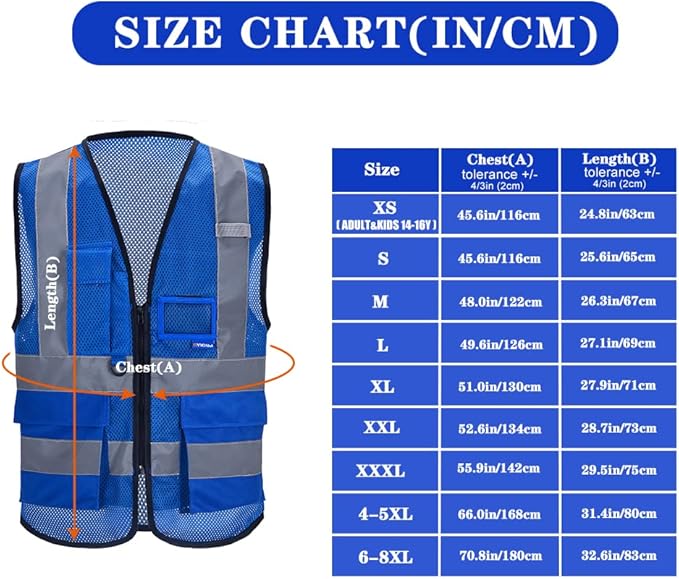 A-SAFETY High Visibility Mesh Safety Reflective Vest - Image 2