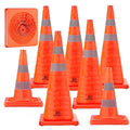 RoadHero 28 Inch 8 Pack Collapsible Traffic Cones, Parking Cones by RoadHeroUS