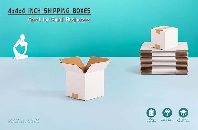 4x4x4 inch Small Shipping Boxes, Gifts Wrapping, 25 Pack - Image 5