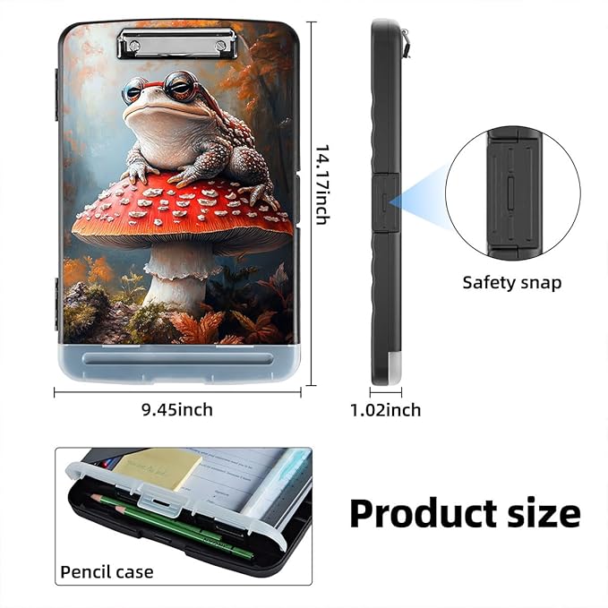 Clipboard with Storage Box & Pen Holder, Heavy Duty Clip Boards 8.5x11 - Image 2