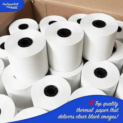 2-1/4 X 165 Thermal Paper Rolls Sharp Cash Register - Image 2