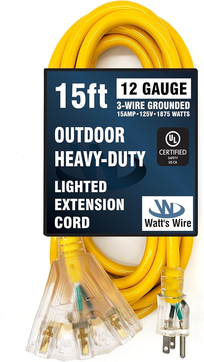 15 ft Outdoor Extension Cord Waterproof - Image 6