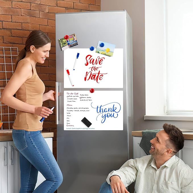 Magnetic Whiteboard for Fridge, 2 Pack 12x16 Inch Dry Erase Board for - Image 4
