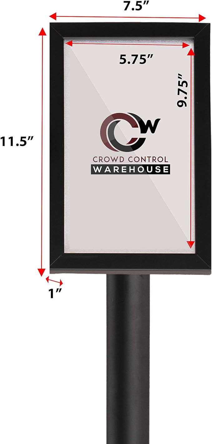 Crowd Control Warehouse Pedestal Standing Floor Sign Frame - Image 2
