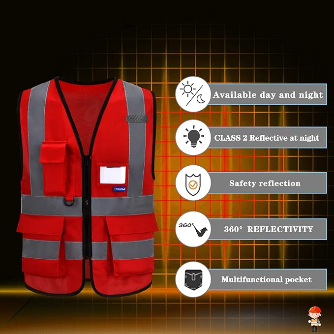 red security vest - Image 3