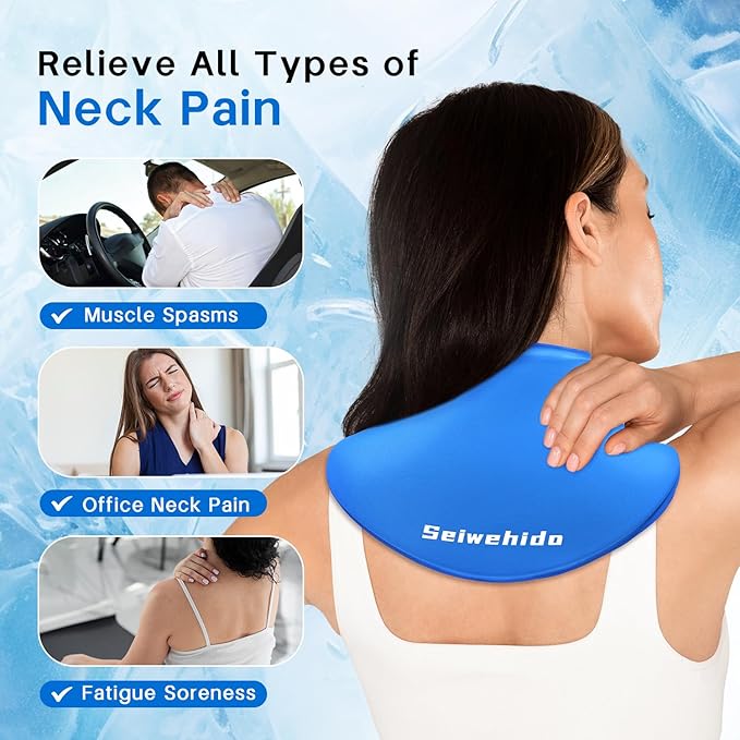Neck Ice Pack Wrap Cooling Cervical Brace- Upgraded Reusable Hot & Cold - Image 2