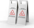 2 Pcs Maintenance Work in Progress Floor Sign, 24 Inch Stainless Steel Repair by CrazyAnt