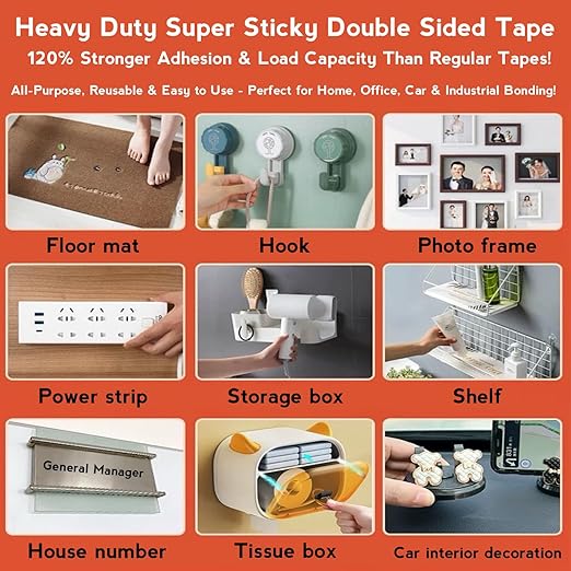 Double Sided Tape Heavy Duty, Nano Double Sided Adhesive Tape - Image 3