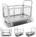 Platform Truck Cart with Cage by Warmyou