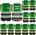 BeautyWill Custom Logo 10/20 Pack Safety Vest Class2 High Visibility Vest by BeautyWill