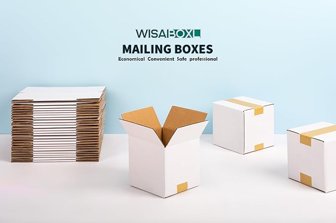5x5x5 inch White Shipping Boxes, Corrugated Cardboard Small Boxes - Image 6