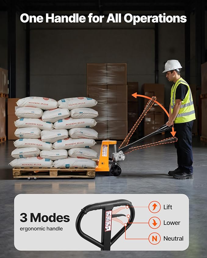 VEVOR Pallet Jack, 5500 lbs Load Capacity, Manual Pallet Truck - Image 5