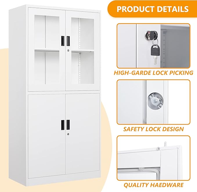 STANI Metal Storage Cabinet, Locking Steel Cabinet - Image 7